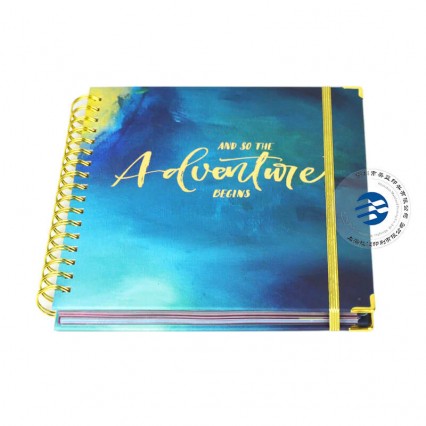 Gold Wire O Binding Daily Notebook Planners With Monthly Tabs Round Corners China Printing Services